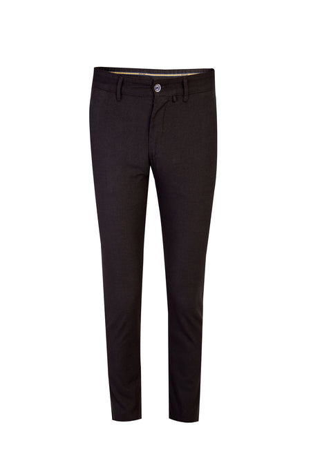 Koyu Kahve Regular Fit Kuşgözü Likralı Kanvas / Chino Pantolon