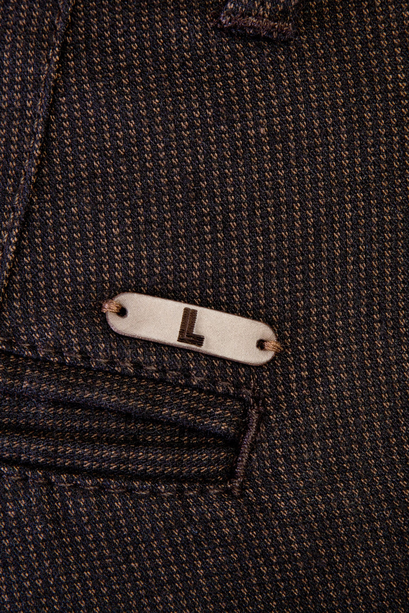 Koyu Kahve Regular Fit Kuşgözü Likralı Kanvas / Chino Pantolon