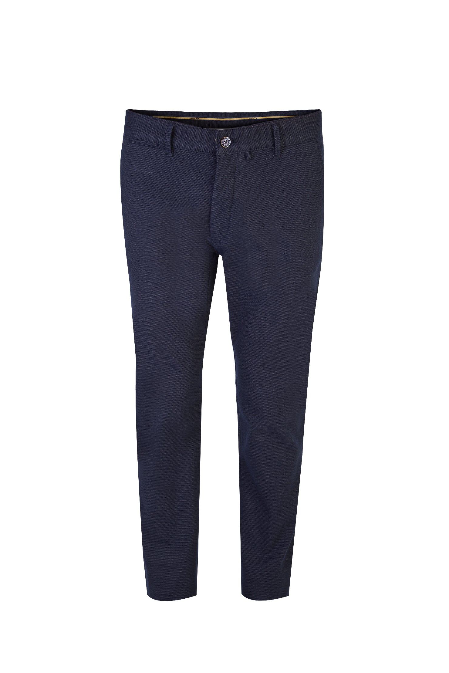 Lacivert Slim Fit Dar Kesim Kuşgözü Likralı Kanvas / Chino Pantolon