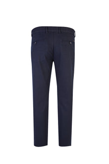 Lacivert Slim Fit Dar Kesim Kuşgözü Likralı Kanvas / Chino Pantolon