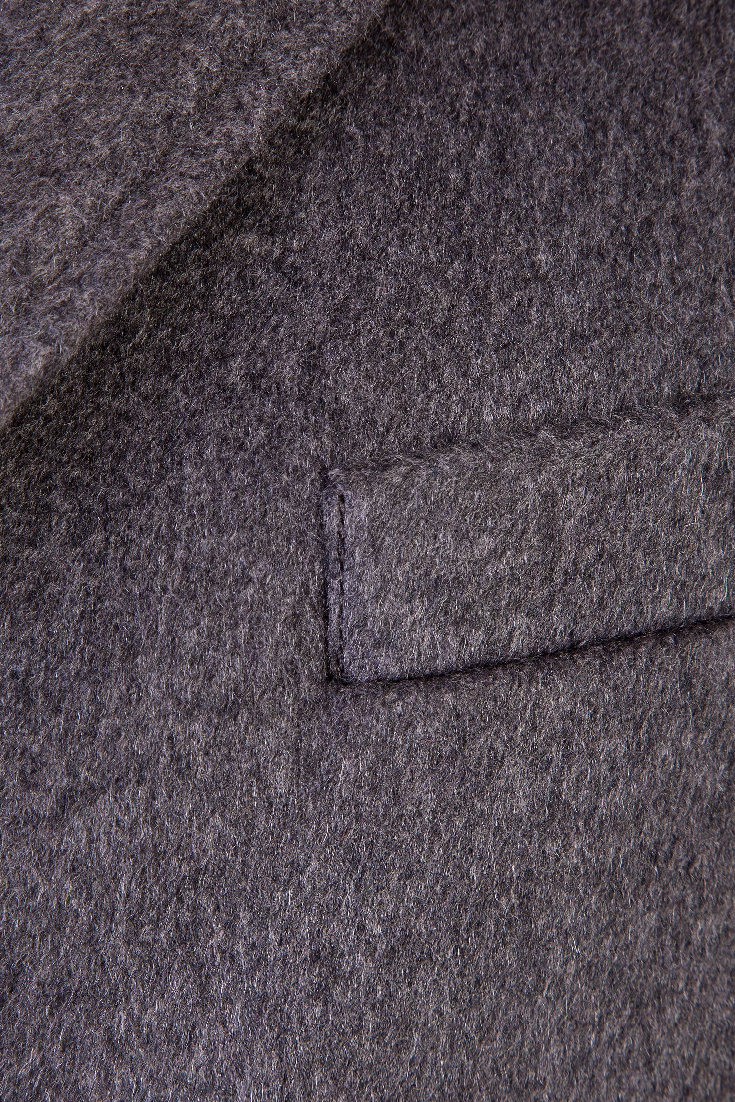 Orta Füme İtalyan Kaşmir Slim Fit Dar Kesim  Kaban