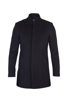 Lacivert Slim Fit Dar Kesim Ka?mir Kaban-Abdullah Ki??l?