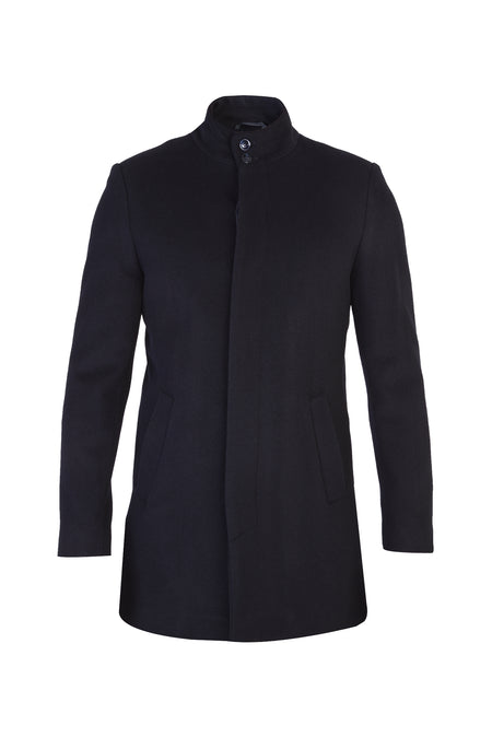 Lacivert Slim Fit Dar Kesim Ka?mir Kaban-Abdullah Ki??l?