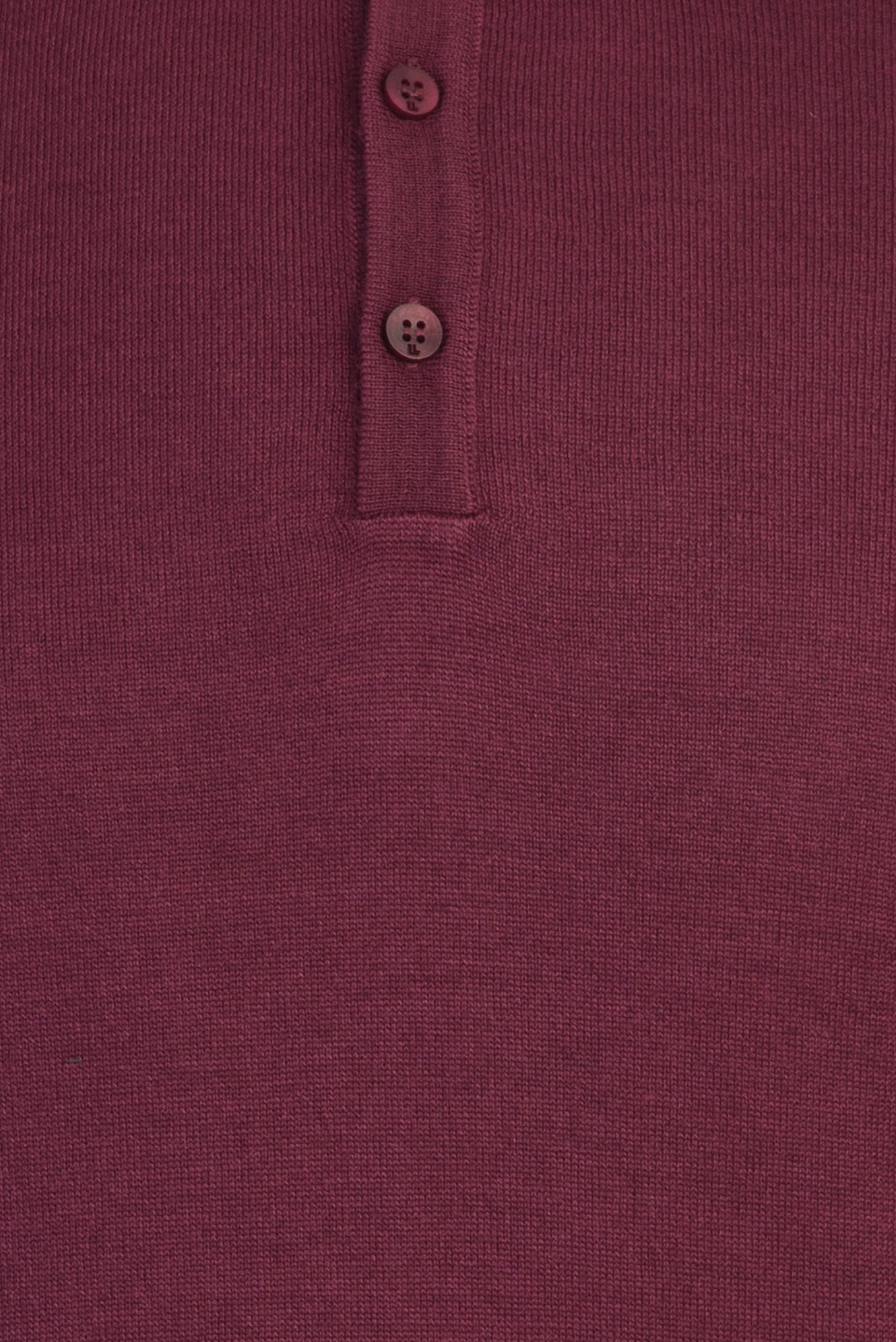Bordo Polo Yaka Regular Fit Yünlü Triko Kazak