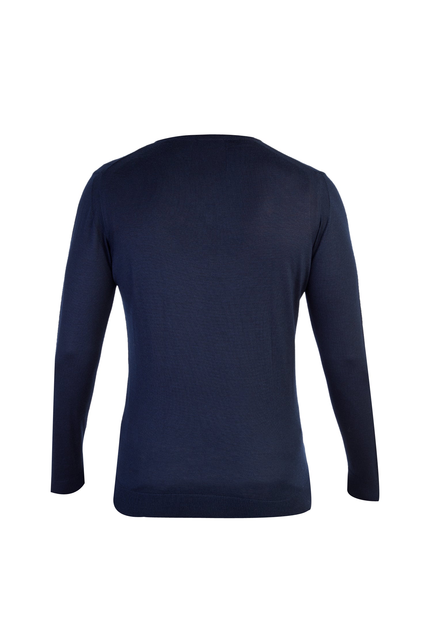 Lacivert V Yaka Regular Fit Yünlü Triko Kazak