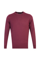 Bordo Bisiklet Yaka Regular Fit Yünlü Triko Kazak