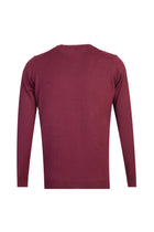 Bordo Bisiklet Yaka Regular Fit Yünlü Triko Kazak