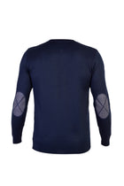 Lacivert V Yaka Regular Fit Yünlü Triko Kazak