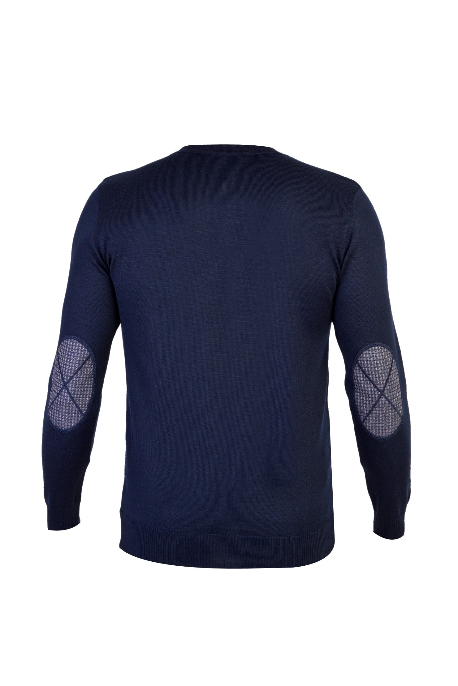 Lacivert V Yaka Regular Fit Yünlü Triko Kazak
