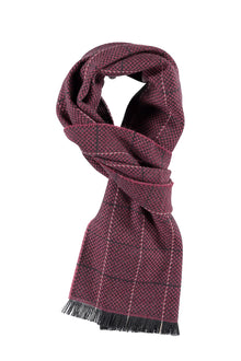 Pembe Yün Desenli Atkı