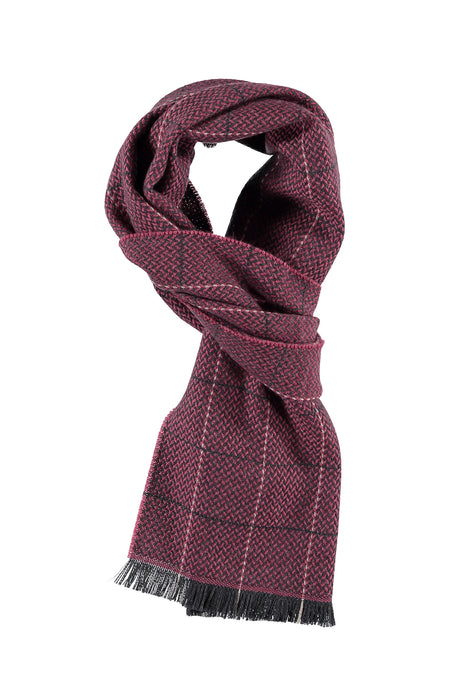 Pembe Yün Desenli Atkı