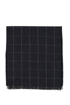 Koyu Mavi Yün Desenli Atkı