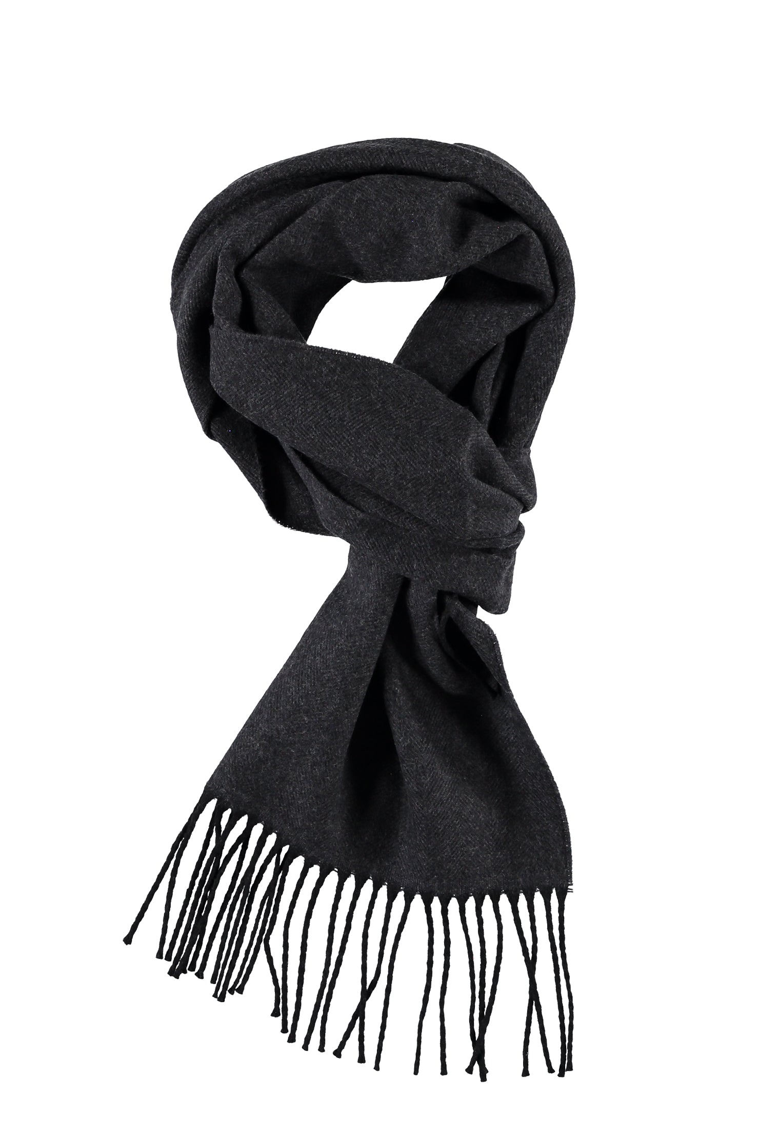 Füme Gri Yün Desenli Atkı