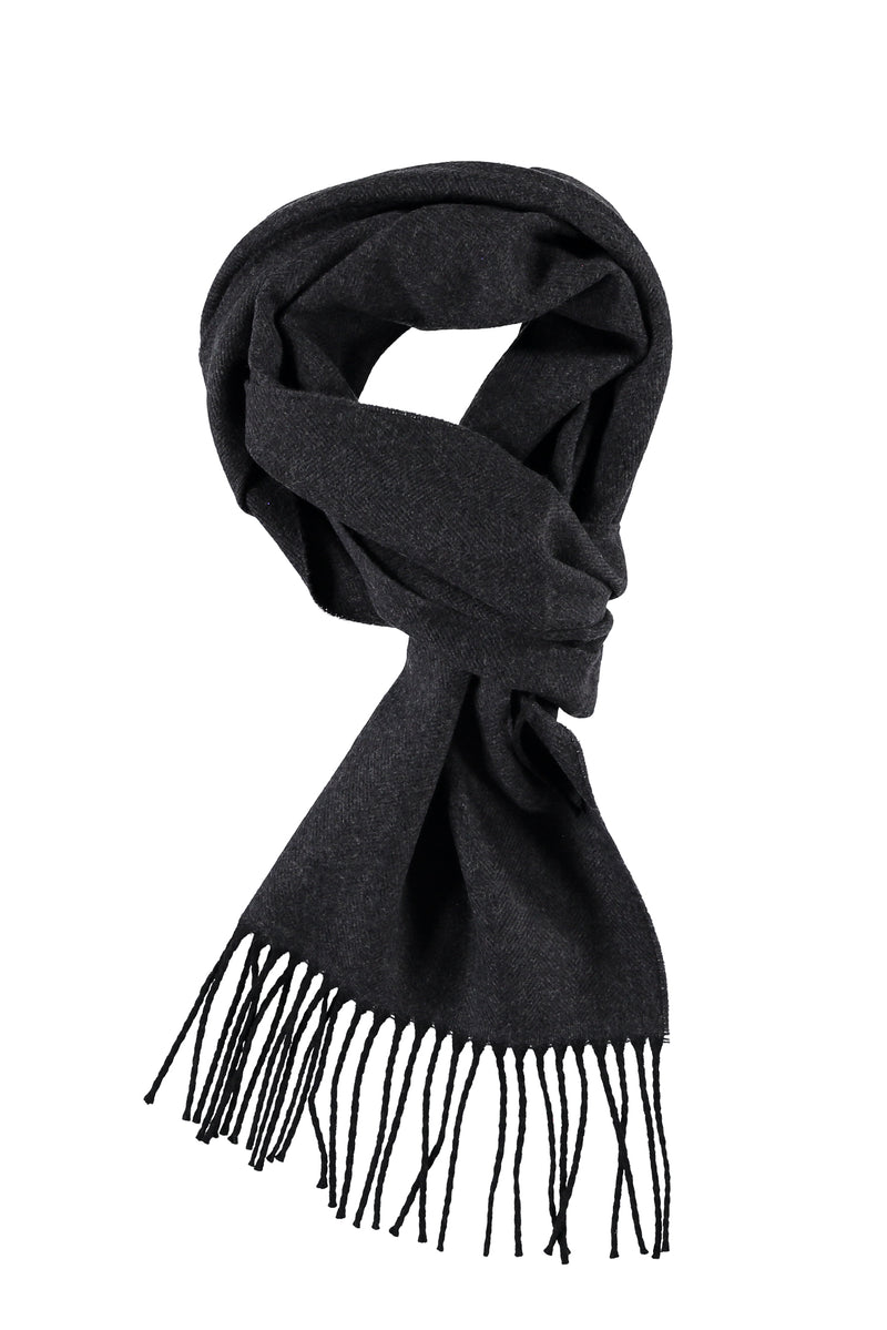 Füme Gri Yün Desenli Atkı