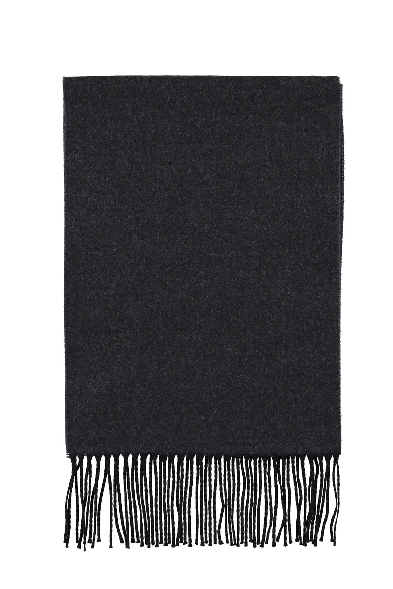 Füme Gri Yün Desenli Atkı