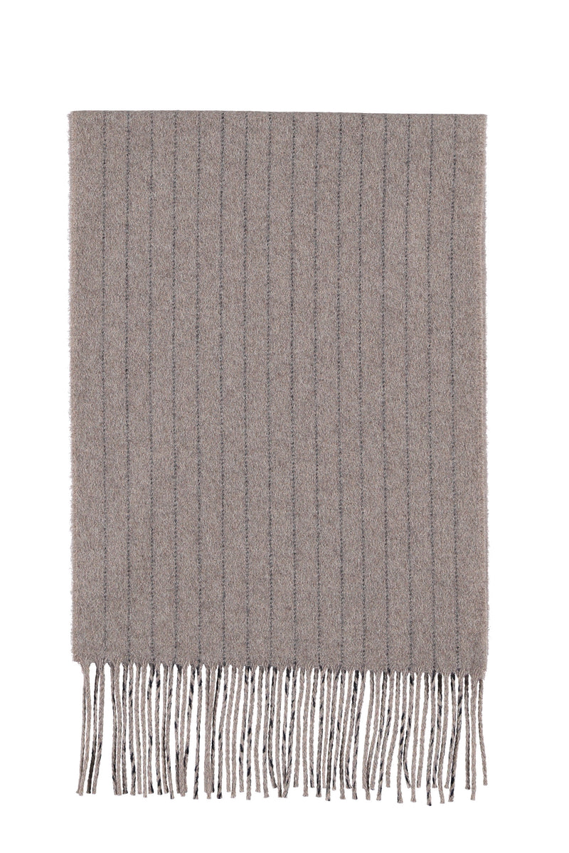 Bej Yün Desenli Atkı