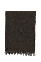 Koyu Yesil Yünlü Desenli Atkı