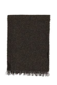 Koyu Yesil Yünlü Desenli Atkı