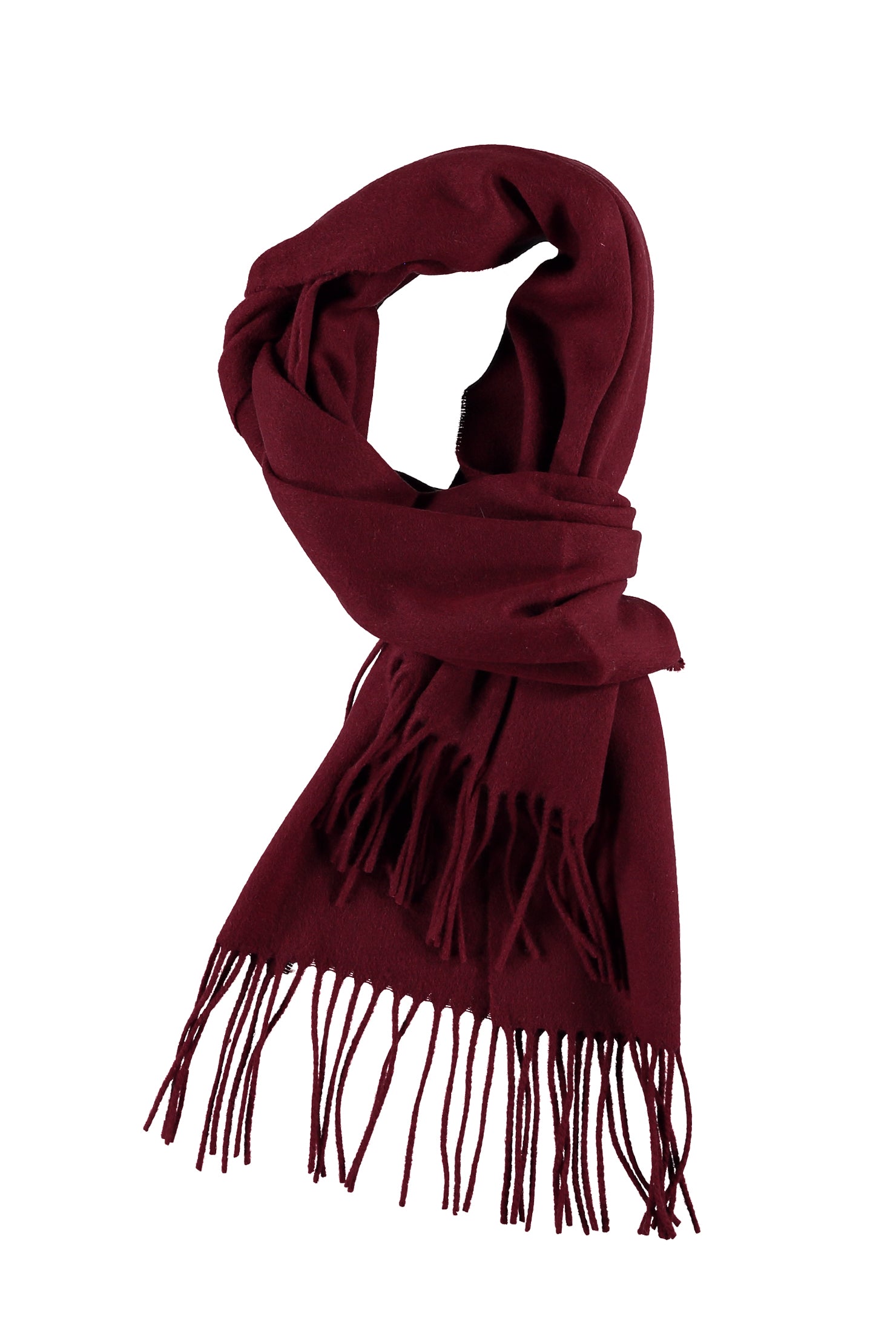 Bordo Yün Düz Atkı