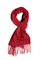 Kırmızı Yün Düz Atkı