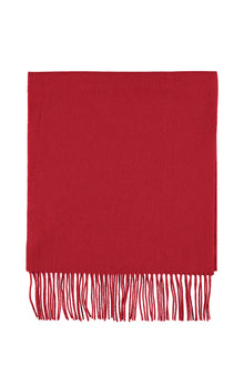 Kırmızı Yün Düz Atkı