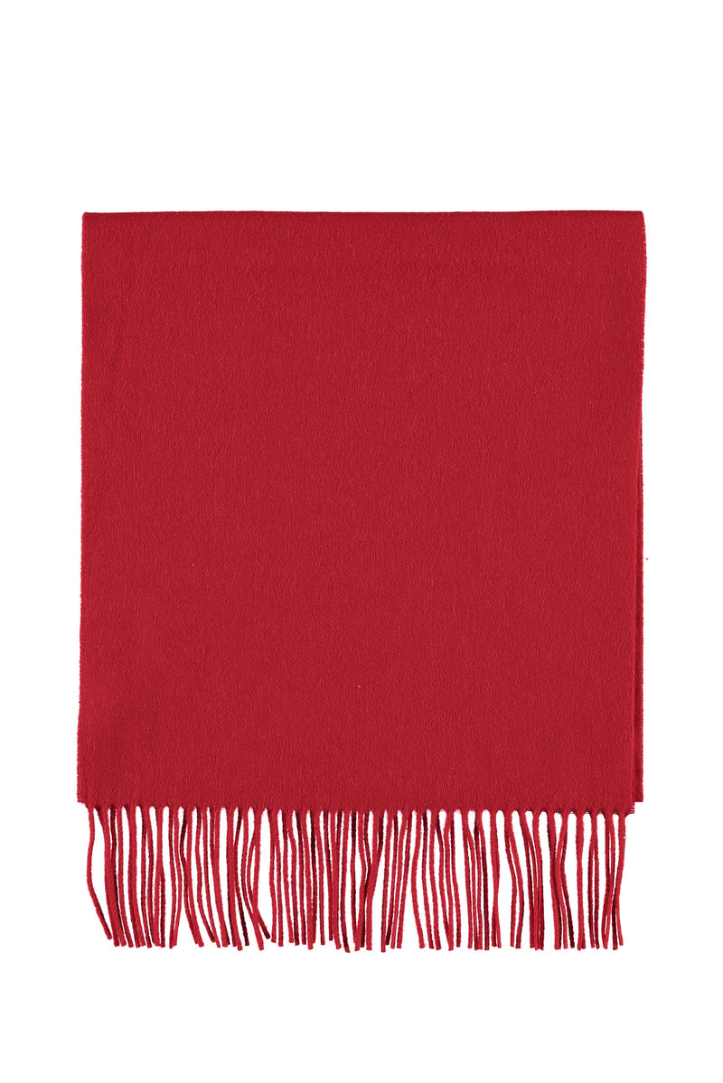 Kırmızı Yün Düz Atkı