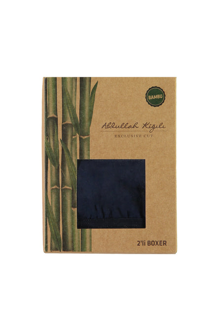 Lacivert 2'li Bambu Boxer Seti