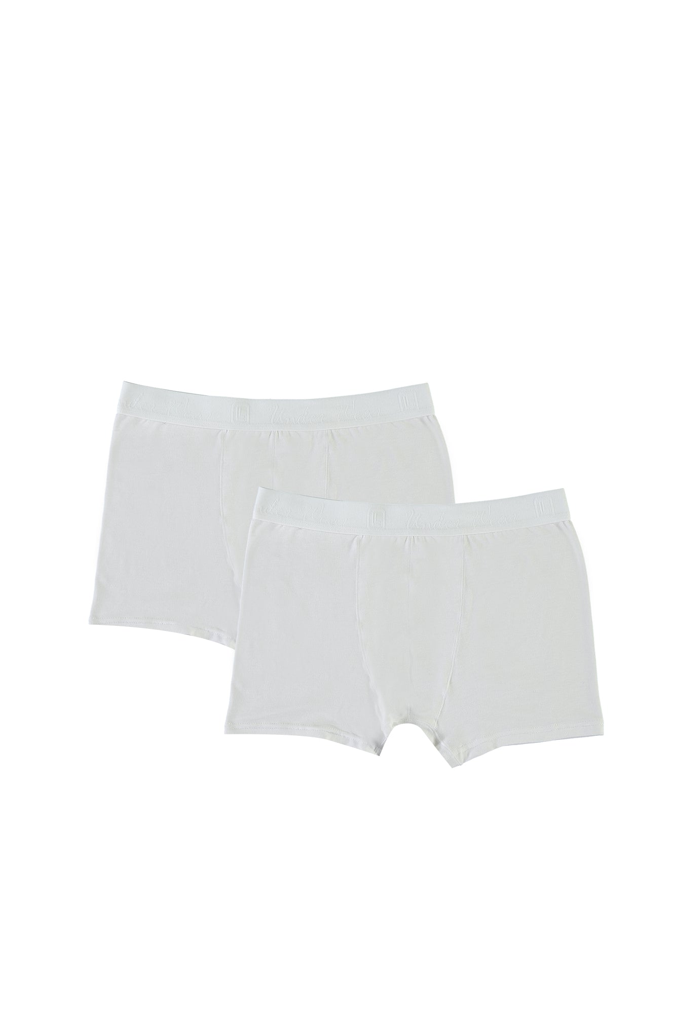 Beyaz 2'li Bambu Boxer Seti