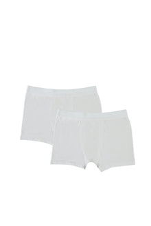 Beyaz 2'li Bambu Boxer Seti
