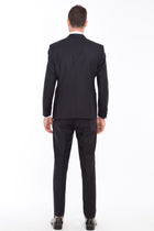 Siyah Slim Fit Dar Kesim Kruvaze Smokin / Damatlık