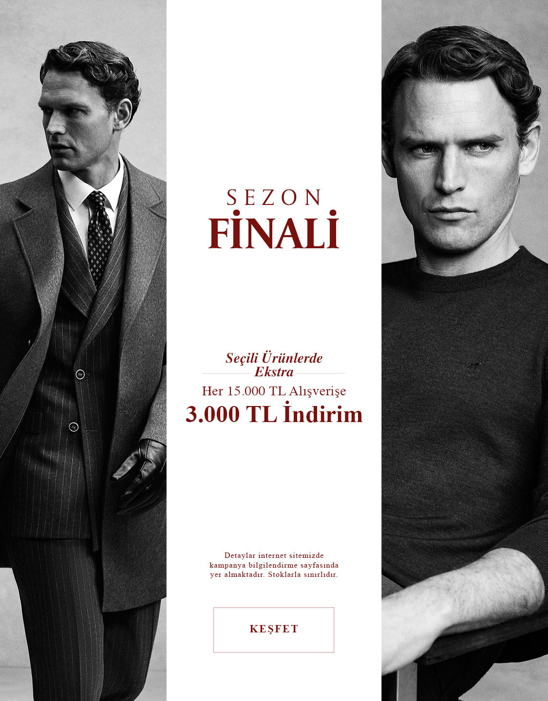 Sezon Finali Her 15000 TL'ye 3000 TL İndirim