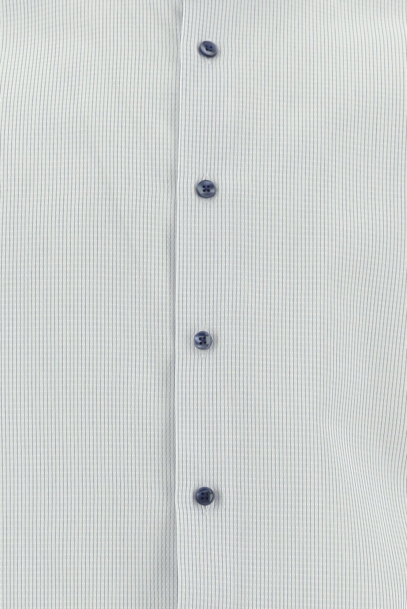 Beyaz Uzun Kol Slim Fit Dar Kesim Non Iron Klasik Desenli Pamuk Gömlek