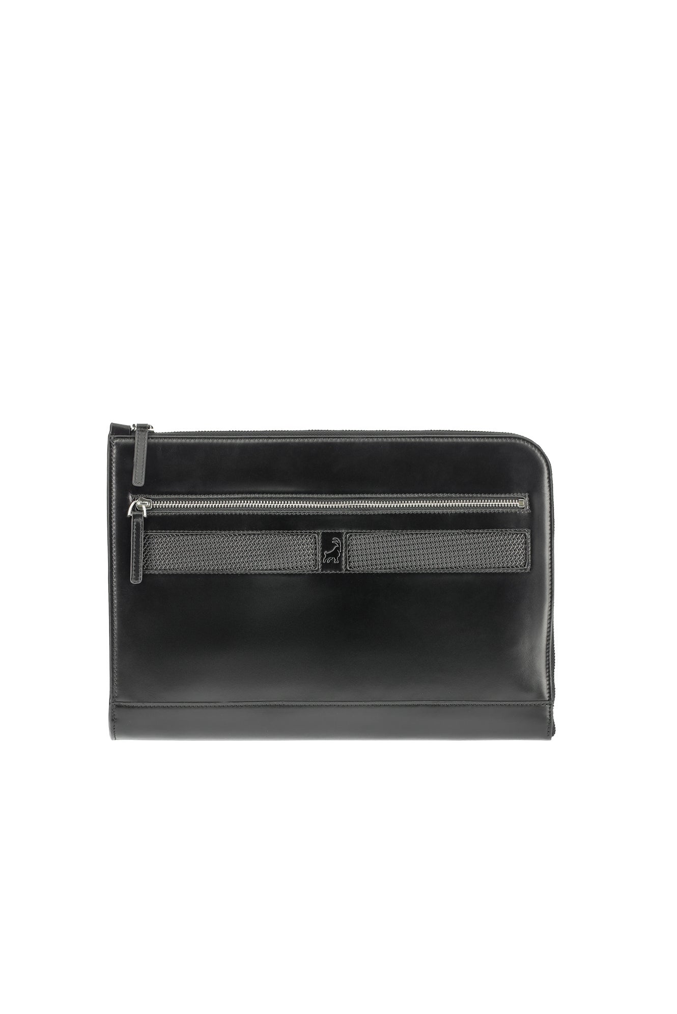 Siyah Desenli Deri Clutch El Çantas?-Abdullah Ki??l?