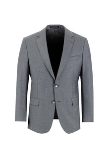 Orta Füme 7 Drop Slim Fit Dar Kesim Yünlü Tak?m Elbise-Abdullah Ki??l?