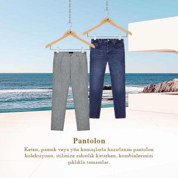 Keten, Pamuk veya Yün Kumaşlardan Pantolonlar