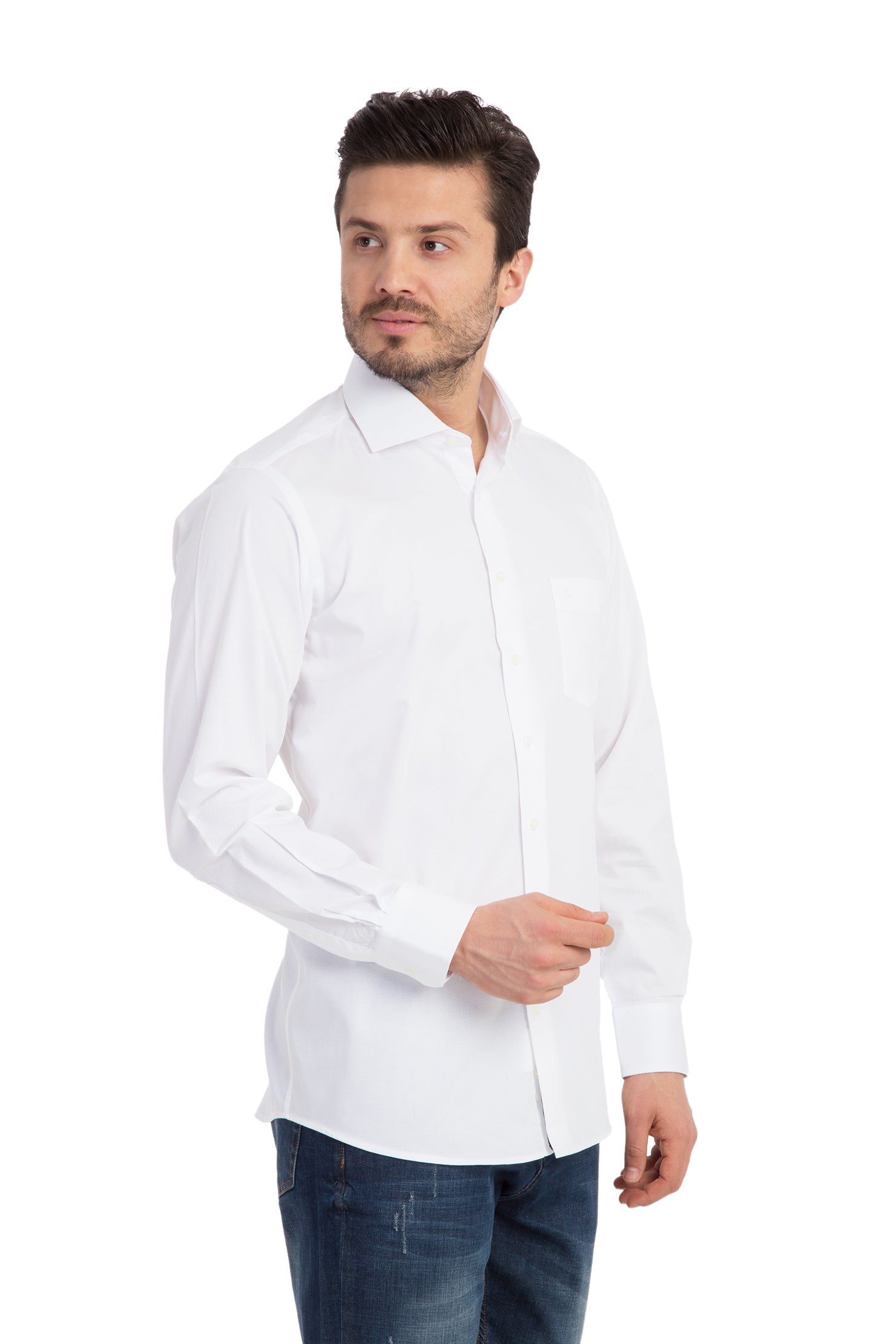 Beyaz Cb446 Jb.70/1 Pamuk Gömlek