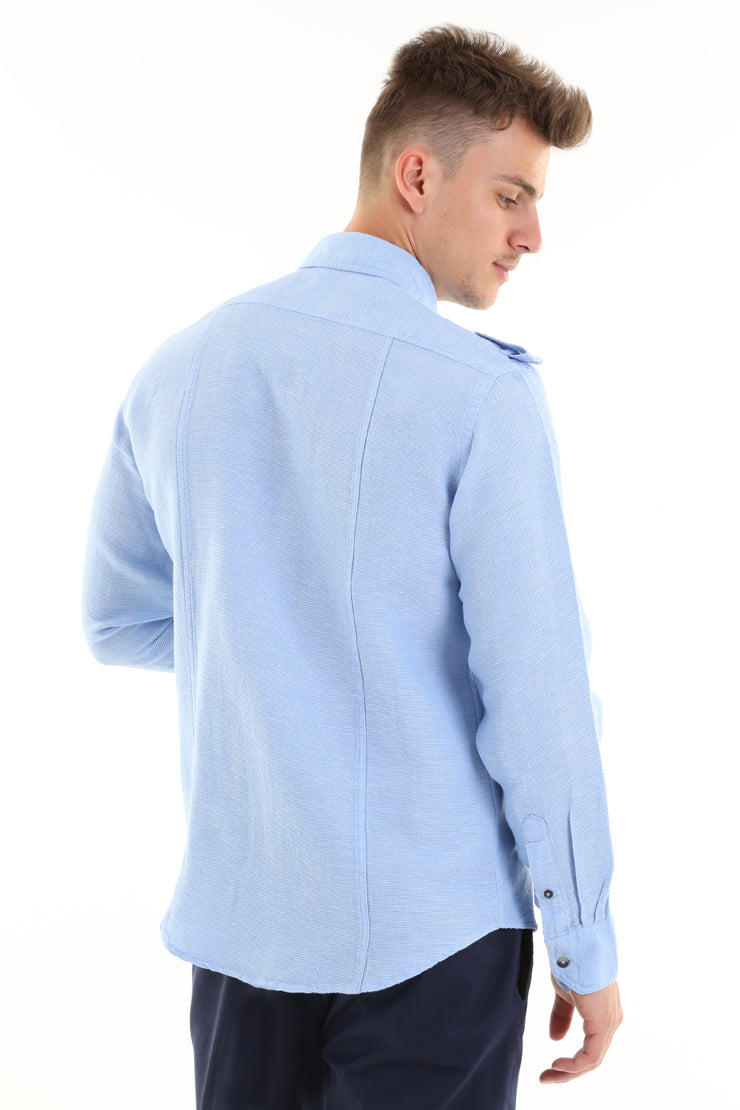 Açık Mavi Ks.Pamuk Tasarm Denım Göm.