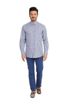 Lacivert Gömlek U Kol Spor Ekose