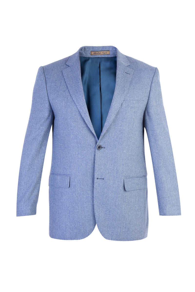 Mavi Regular Fit İtalyan Kaşmir Balıksırtı Ceket