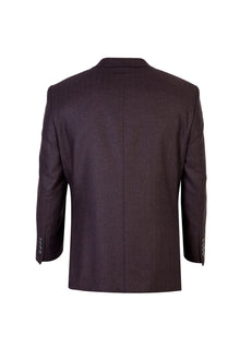 Koyu Kahve Relaxed Fit Rahat Kesim İtalyan Kaşmir Desenli Ceket