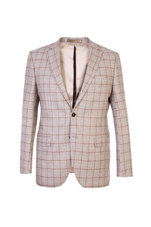 Aç?k Kahve - Camel 6 Drop Regular Fit Standart Kesim Ceket-Abdullah Ki??l?
