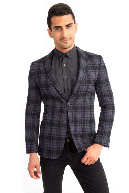 Antrasit Ekose Ceket