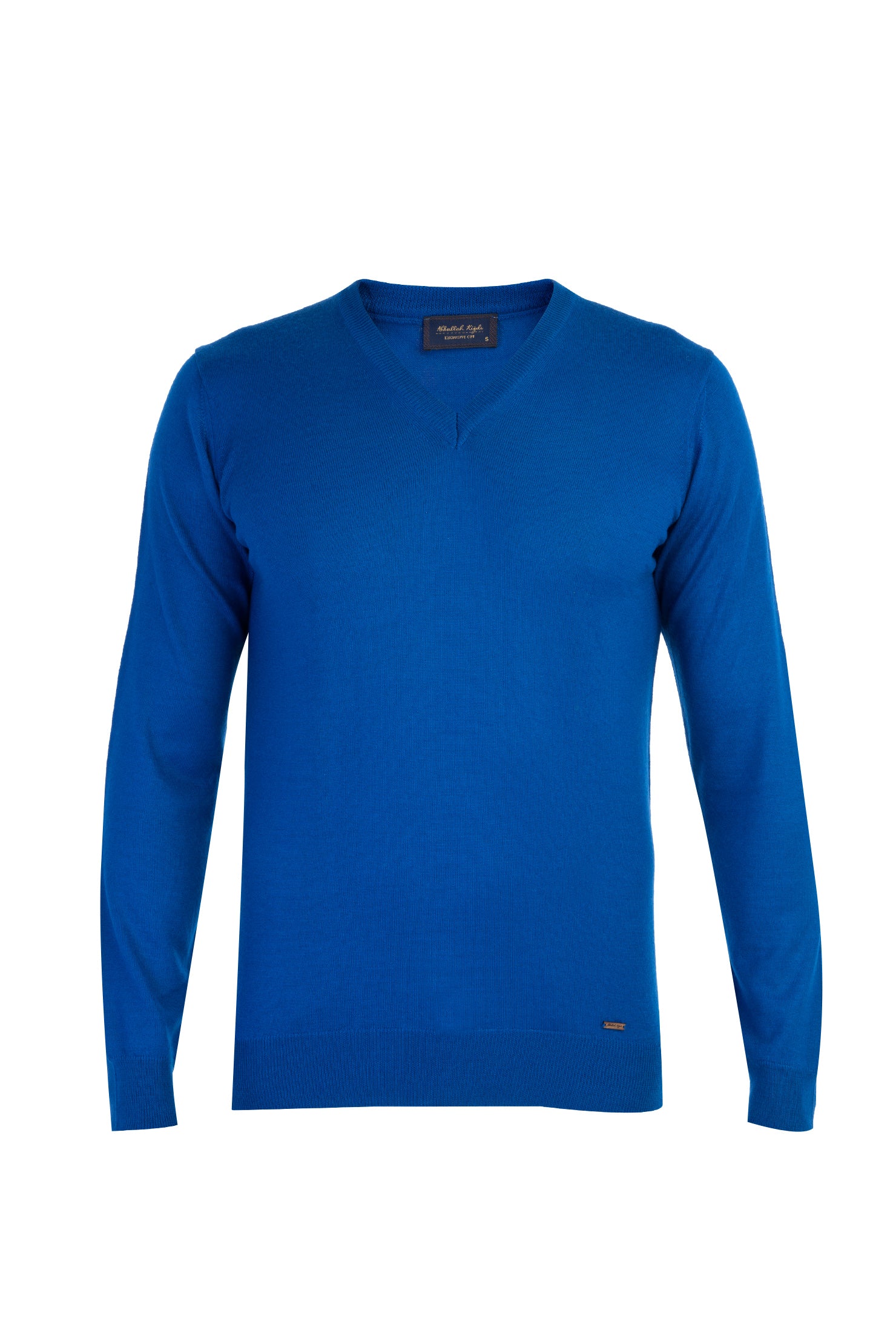 Koyu Mavi Düz Klasık V Yaka Triko