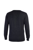 Antrasit Düz Klasık V Yaka Triko