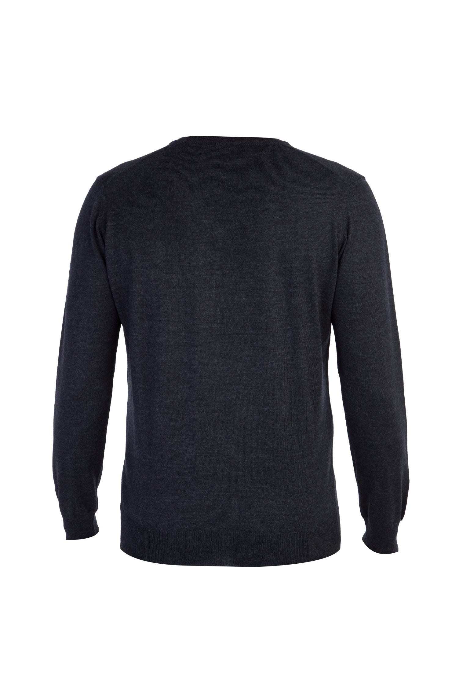 Antrasit Düz Klasık V Yaka Triko