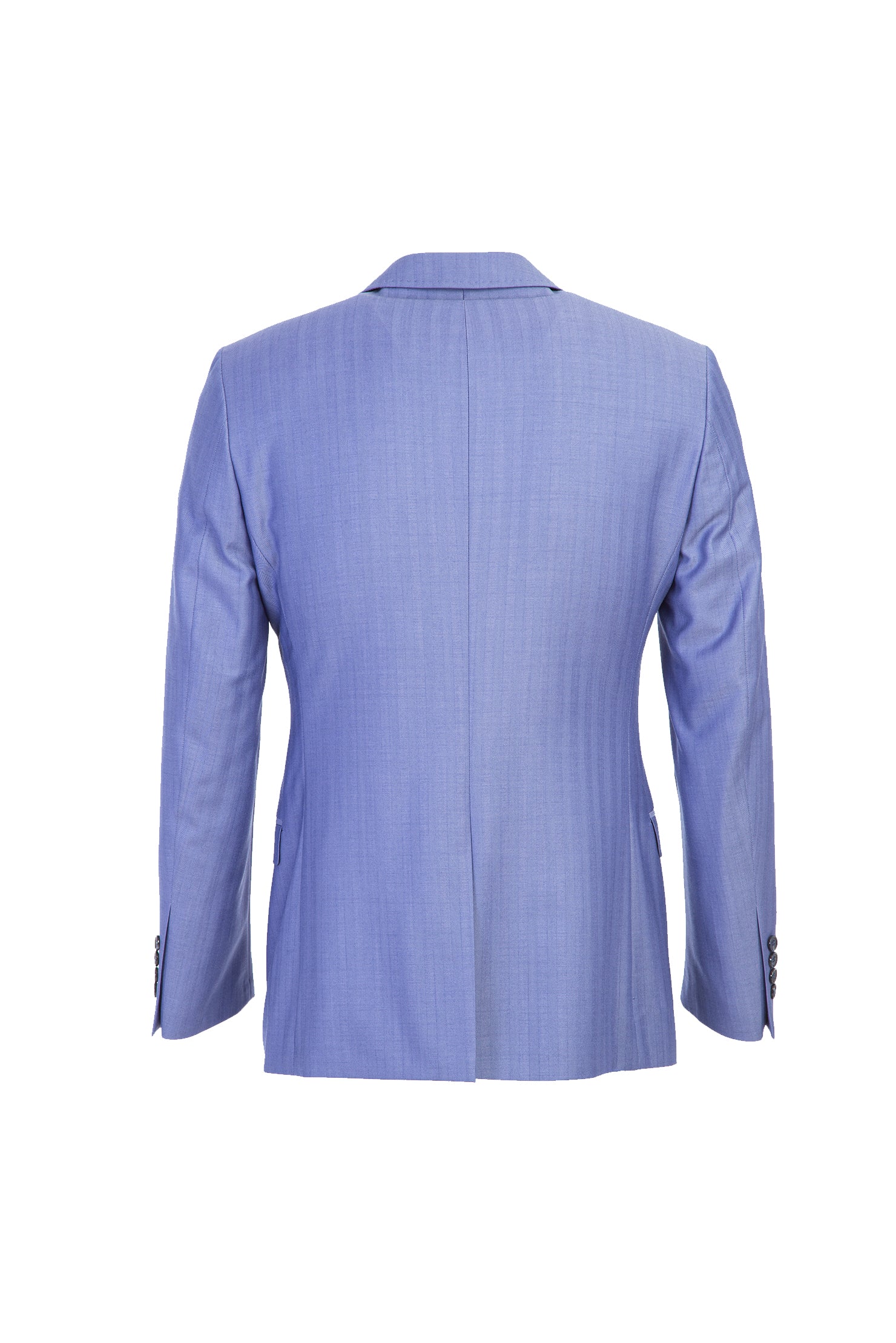 Mavi İtalyan Balıksırtı Yün Ceket