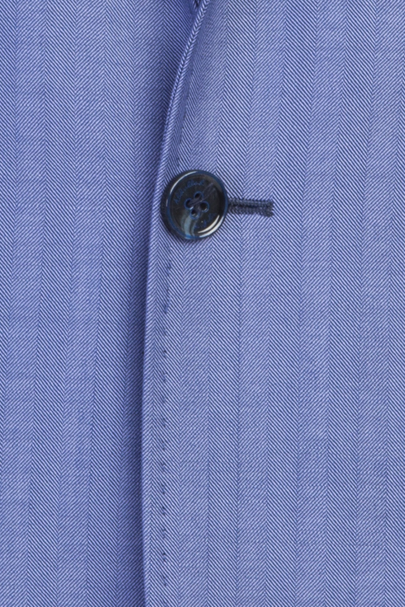 Mavi İtalyan Balıksırtı Yün Ceket