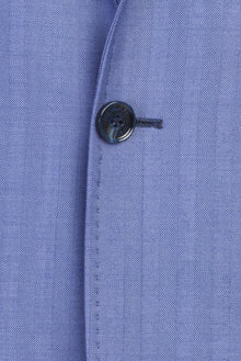 Mavi İtalyan Balıksırtı Yün Ceket