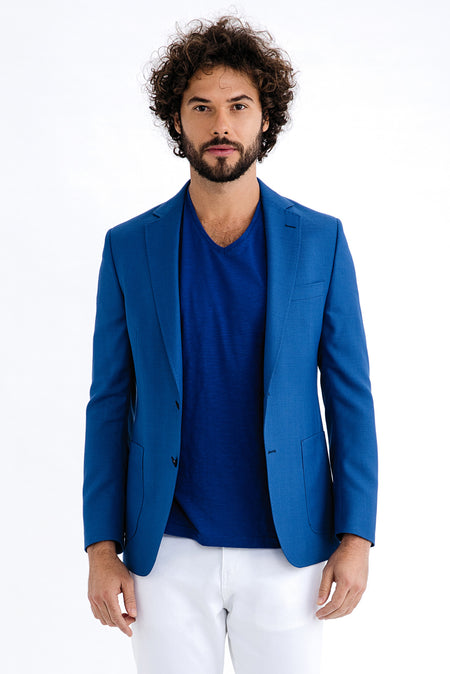 Mavi Regular Fit Oxford Yün Ceket