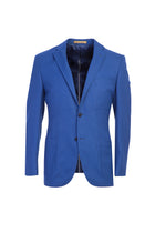 Koyu Mavi Regular Fit Oxford Yün Ceket